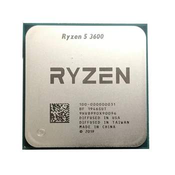 1 бр. За AMD Ryzen 5 3600 R5 3600 3.6 Ghz се Използва игрални Дзен 2 Шестиядерный двенадцатипоточный процесор 7 NM, 65 W L3 = 32 M So 100-000000031