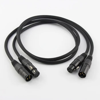 1 Чифт кабел за свързване с аудиобалансом с меден проводник 5N OCC с NEUTRIK конектор XLR конектор HIFI Аудио XLR штекерный кабел