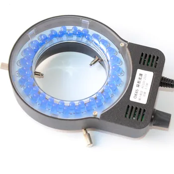 100-240 В оптичен синя led видео стерео микроскоп, околовръстен източник на светлина, вътрешен диаметър от 65 mm, лампа Microscopio с регулируема яркост