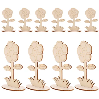 12 бр. непълни дървени изделия от дърво, цветя със собствените си ръце, бебешки играчки от глина, празни стъбла