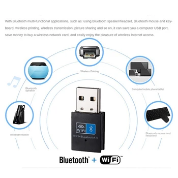 150 Mbit/s Bluetooth 4.0 и USB 2,4 G, щепсела и да играе Wifi приемник за вашия лаптоп, настолен компютър