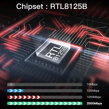 2,5 G Мрежова Карта PCI Express RTL8125 10/100/2500 Mbps RJ-45 Мрежов Адаптер Gigabit Ethernet порт За Windows/Linux