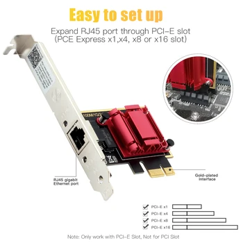 2,5 G Мрежова Карта PCI Express RTL8125 10/100/2500 Mbps RJ-45 Мрежов Адаптер Gigabit Ethernet порт За Windows/Linux