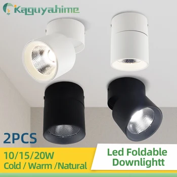 2 БР. led сгъваема лампа, прожектор 220 v, 10 W, 15 W, 20 W, алуминиеви таван точка на осветителни тела за кухня