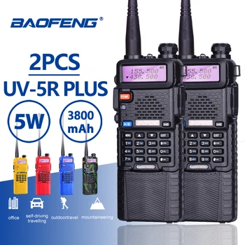 2 елемента Baofeng UV-5R 5 W 3800 mah Батерия дълги периоди на изчакване за Преносима радиостанция UV 5R VHF UHF Двухдиапазонная Преносима Rf Двустранно радиостанция UV5R