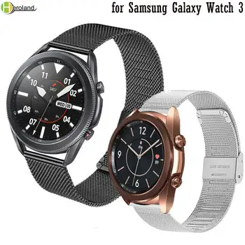 20 мм, 22 мм и каишка за часовник от Неръждаема Стомана Миланската Магнитна Гривна на китката Samsung Galaxy Watch 3 41 мм 45 мм и каишка за часовник