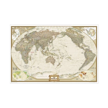 2011 Издание, Физическа карта на света, размер А2, спрей за винил, стенни карта, без мирис, за декорация на стените в офиса, за дома