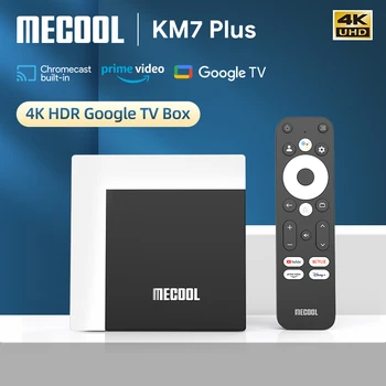 2023 MECOOL Android TV Box KM7 ПЛЮС 2 GB DDR4 16 GB Android 11 Сертифициран Google 4K Amlogic HDR10 2,4 G / 5G WIFI Конзола AV1 ddp TVBOX