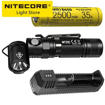 2023 Nitecore MT21C + 2500 ма IMR18650 Батерия + Ui1 USB Зарядно Устройство, Многофункционален 1000 Лумена Led Фенерче Открит EDC Факел