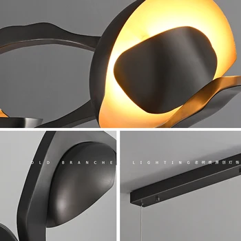 2023 Дизайнерски висящи лампи Модерна трапезария и ресторант декоративна атмосферни лампа черни полилеи от висок клас неръждаема стомана