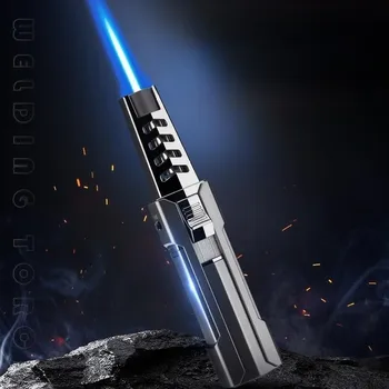 2023 Нова метална газова запалка със син пламък, пистолет-спрей, кухненски принадлежности за приготвяне на храна, аксесоари за пушачи, ветрозащитная бижута за барбекю, заваръчен запалка