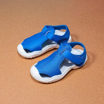 2023 Нови летни детски плажни ежедневни сандали за момчета Детски обувки Baotou Детски мини спортни сандали