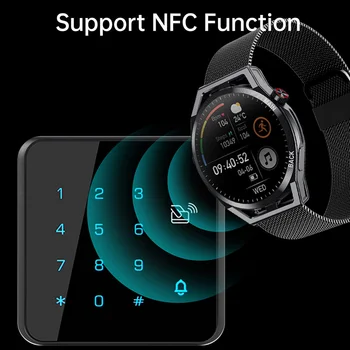 2023 Нови Музикални Спортни Смарт Часовници С Поддръжка на NFC Smartwatch За Мъже Bluetooth Предизвикателство Кръвно Налягане Часовници За Наблюдение на Сърдечната Честота За Xiaomi