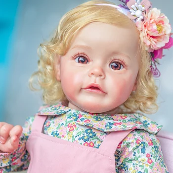 24-инчов готов кукли размер-реборна, вече раскрашенные комплекти, много реалистичен дете с филтър тяло и корен коса на ръцете