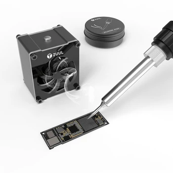2UUL Мини вентилатор поялник абсорбиращ дим USB type-C за мобилен телефон ПХБ IC SMD заваряване инструмент за ремонт на абсорбер дим