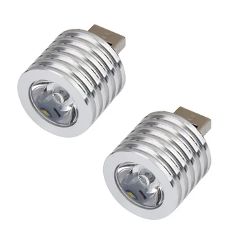 2X Алуминий 3 W USB Led Лампа Изход Прожектор Фенер Бяла Светлина