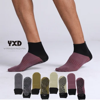 3 Чифта/Мъжки чорапи, Мъжки Памучни Кремнеземные Къси Чорапи За Йога, Мъжки Висококачествени Влагоотводящие Удобни Дишащи Спортни Чорапи до Глезена