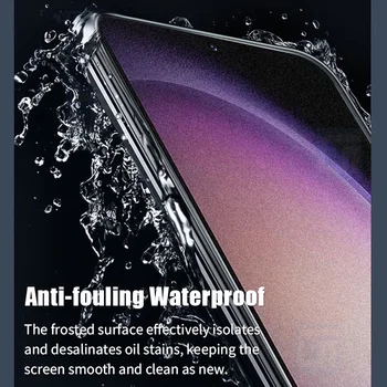3D Без Пръстови Отпечатъци Матирано Закалено Стъкло За Samsung Galaxy S22 S23 Защитно Фолио е С Пълно Покритие За Samsung S23 Plus, Стъкло Отключване