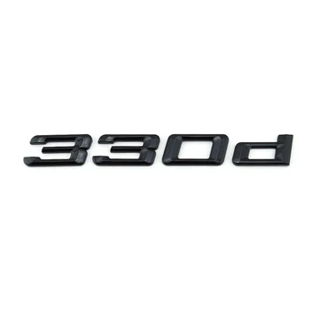 3D Залепваща стикер с надпис на багажника на колата 330d 335d 530d лъскава черна емблема на колата Лого