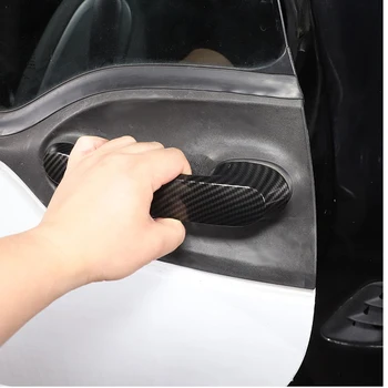 4 бр. автомобил от въглеродни влакна стайлинг външна врата дръжка на чашата защитната обвивка декоративна стикер за Mercedes Smart 453 Fortwo автомобилни аксесоари