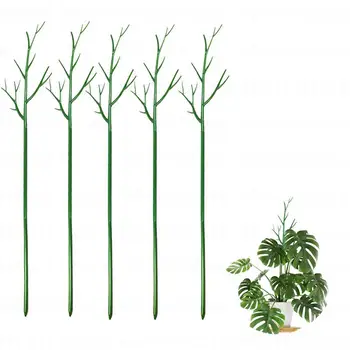 4 комплекта 100 см пластмасова зелена клонка, растение, катерене по дърво, поставка за цветя, титуляр във формата на пръчка, занаяти, градинарство, стълб на b