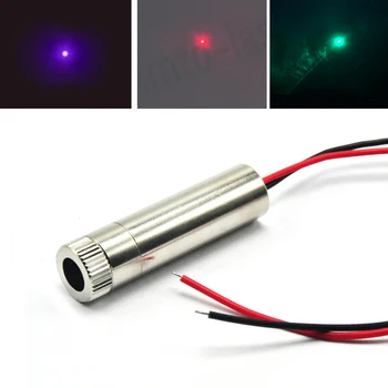 405 nm 520 нм 650 nm Лазер 50 Mw 100 Mw 200 Mw Лилаво/Зелено/Червено Точков Светлинен Диоден Модул 12x45 мм
