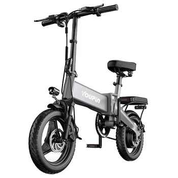 48, сгъваем електрически велосипед, 14 инча, електрически автомобил, литиева батерия, малък дисковата спирачка за възрастни мъже и жени