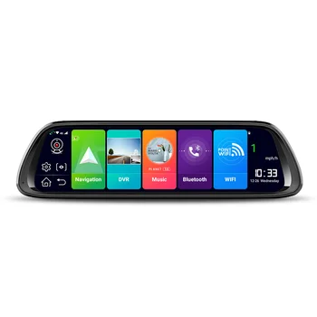 4G автомобилен видеорекордер 10 инча Нов Android 8.1 GPS WiFi автомобилно огледало за обратно виждане Авторегистратор автомобилно огледало видео огледало за обратно виждане Тире камера