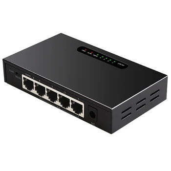5-port gigabit switch POE, мрежов комутатор за Ethernet с функция VLAN за фотоапарати, штепсельная вилица ЕС