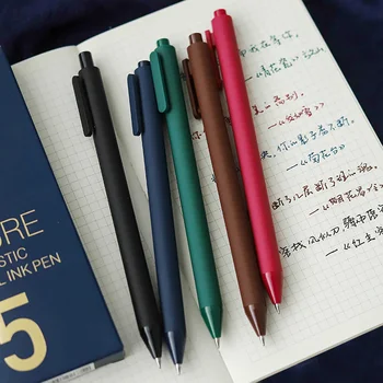 5 БР., прибиращ гел писалка с цветно мастило диаметър 0,5 мм, комплект за писане, scrapbooking, списание 