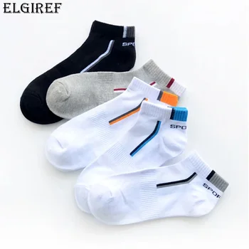 5 двойки/лот, мъжки чорапи, мрежести дишащи кратки ежедневни чорапи, летни памучни спортни чорапи, абсорбиращи потта, чорапи до глезена, комплект Meias