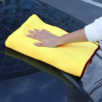 60x160 см, кърпа за почистване на автомобила от микрофибър, двупластова удебелена мека кърпа за сушене на детайли на каросерията, кърпа за миене на кърпи