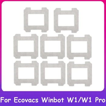 8 бр. кърпички за парцал, миещи се уплътнения за парцал за Ecovacs WINBOT W1/W1 Pro, резервни части за замяна на прозорец прахосмукачка