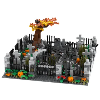 826 бр. MOC Градивни елементи за гробища за Хелоуин, сглобяване на играчки, подаръци