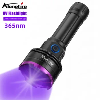 Alonefire SV83 30 W UV фенерче Черна светлина акумулаторна 365 нм ултравиолетова Скорпион Пари домашни любимци Петно Ловен маркер 21700