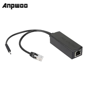 ANPWOO IEEE 802.3 af Micro USB Активен PoE Газа Захранване по Ethernet от 48 До 5 2.4 A за таблет Dropcam или Raspberry Pi
