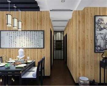 Beibehang декорация на дома тапети от старата симулация на дървен материал в стил кънтри, подмладяващи древните начини тапети за стени d 3