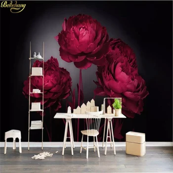 beibehang Потребителски 3D стенописи с червена роза, тапети, боядисване, хол, диван, ТЕЛЕВИЗОР, фонова снимка, тапети, подобрения в дома