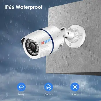 BESDER 4K 8MP H. 265 камера за сигурност външна водоустойчива IP камера 4MP IR за нощно виждане Multi View Plug & Play откриване на движение ВИДЕОНАБЛЮДЕНИЕ