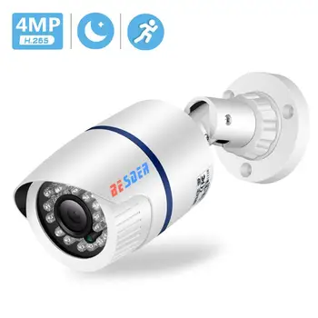 BESDER 5MP/3MP/2MP Жичен IP Камера H. 265 Външна Водоустойчива Камера за Сигурност Инфрачервена 20 м за Нощно Виждане С Откриване на движение PoE Камера