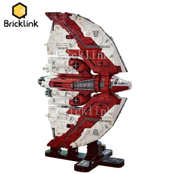 Bricklink Боен Космически Войни Оръжие UCCS T6 Совалка Със Стойка Космически Кораб Комплекти 75362 Строителни Блокове на Детски Играчки Коледен Подарък