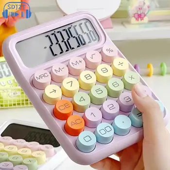 Cartoony калкулатор ярки цветове, тиха механична клавиатура, тенис на финансов и счетоводен модул за обучение калкулатор