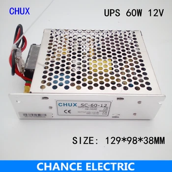 CHUX 60W 12V 5a Универсален UPS променлив ток С функция за зареждане Монитор Импулсно захранване 12v 60w 5a (SC60W-12) Зарядно устройство Захранване на UPS