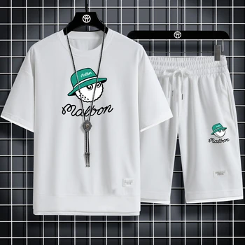 Conjuntos de Golf ал hombre, chándal coreano de moda, camisetas de manga corta y pantalones cortos deportivos, traje informal,