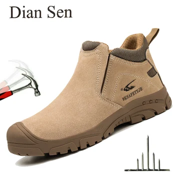 Diansen/мъжки защитни обувки с композитным пръсти, неразрушаемые обувки, които предпазват от удари, леки обувки, защитни обувки за заварчици, които предпазват от прегряване