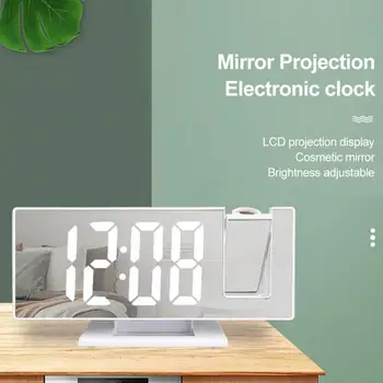 Digital alarm clock Проекция часовник Проектор за таван часовници с осветление на дисплея на времето на температурата Часове преиграване за дома