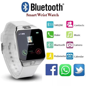 DZ09 Смарт Часовници За Мъже Оригинални Часовници СИМ TF Камера Женски Bluetooth Музикални Ръчни Часовници С по-Голяма Батерия Smartwatch Android и IOS