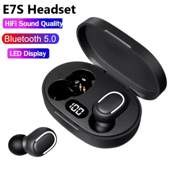 E7S TWS Безжични Слушалки Bluetooth Слушалки бас Слушалки с Микрофон Спортни Слушалки с Шумопотискане PK E7 Y30 Y50 E6 E7 E8 I7