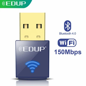 EDUP 150М USB WIFI Bluetooth Адаптер на 2.4ghz Безжична Мини WiFi Външен Приемник Wi-Fi USB Ethernet Мрежова карта за КОМПЮТЪР/Лаптоп