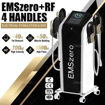 EMSzero Нео Машина 6500 W 14 Тесла За Извайване на Тялото Hiemt 4 Дръжки RF И EMS Подложка за стимулация на Таза по Избор